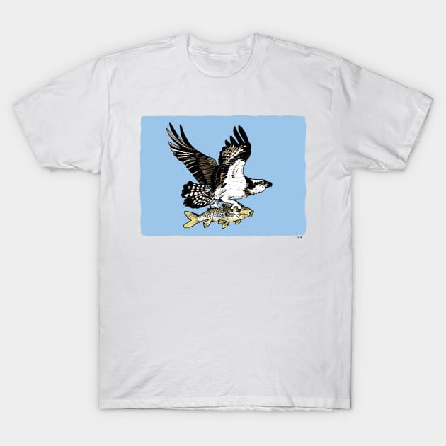 Osprey in Flight T-Shirt by OBSUART